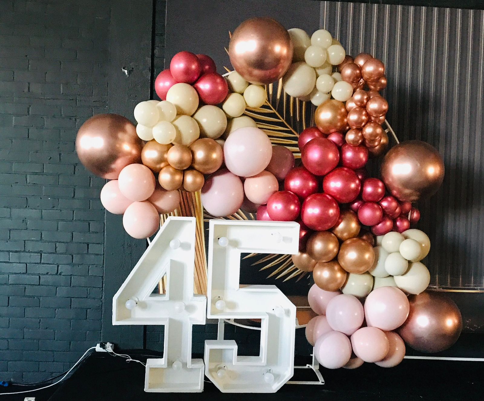 45th birthday balloon garland