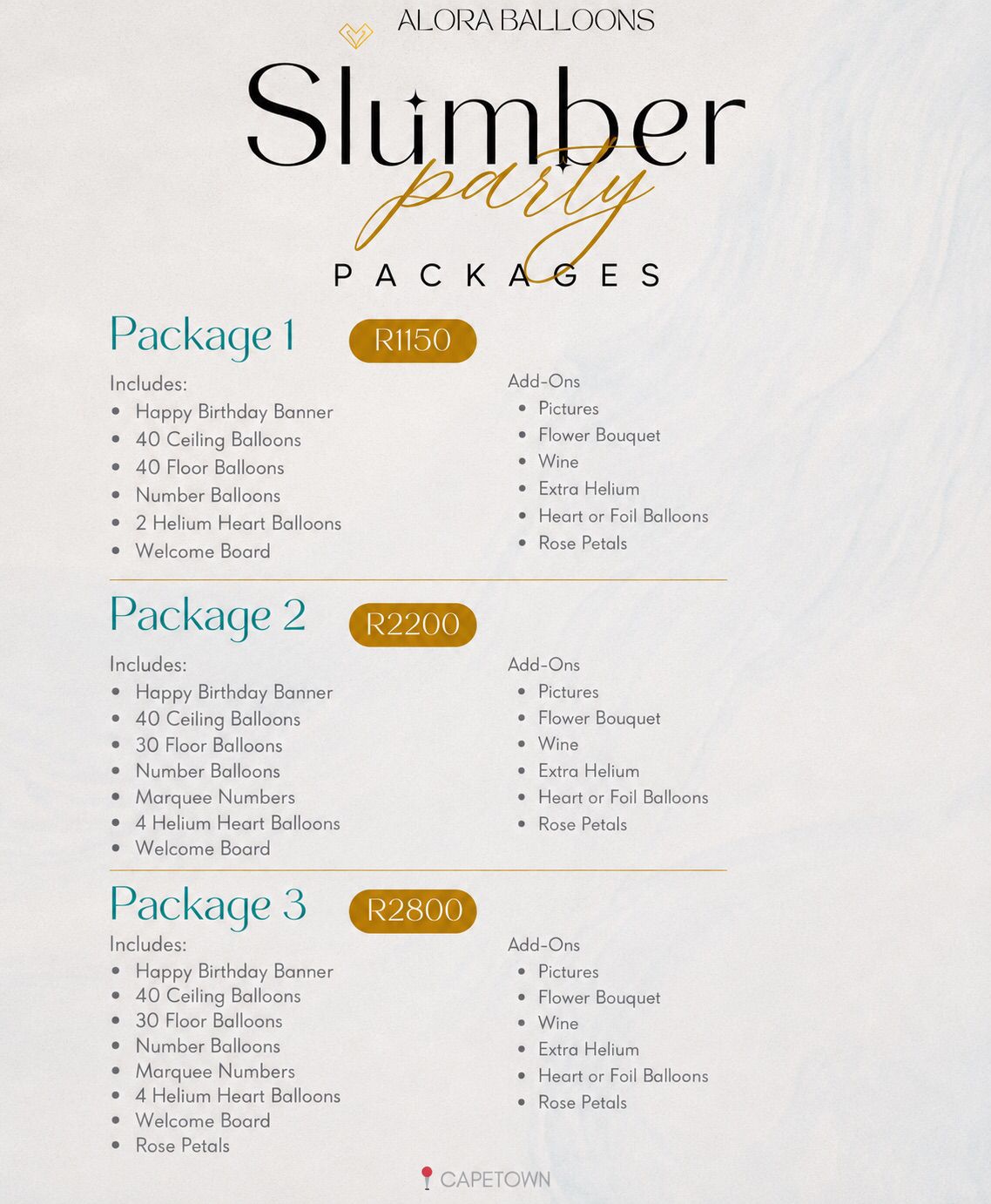 Slumber party balloon setup